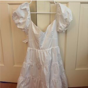Altard State White Puff Sleeve Dress